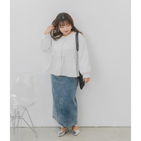 レディース　ペプラムジャケット(yuki)