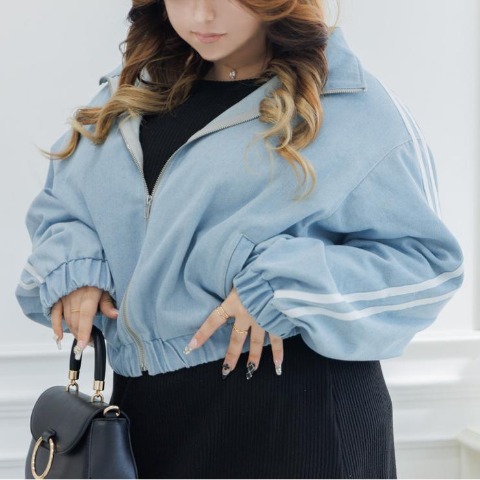 レディース　デニムブルゾン（らむちゃん）