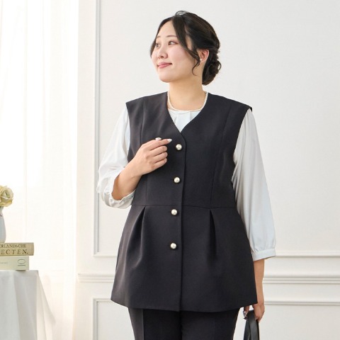 レディース　ペプラムジレ（Runa）