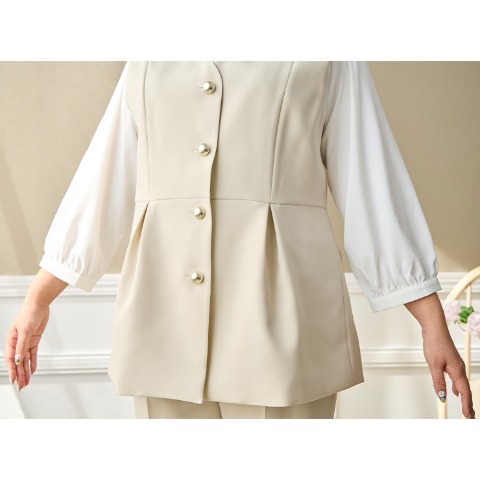 レディース　ペプラムジレ（Runa）