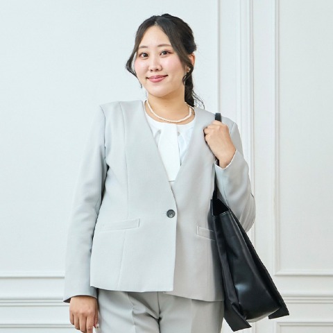 レディース　ノーカラージャケット（Runa）