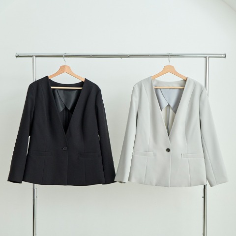 レディース　ノーカラージャケット（Runa）