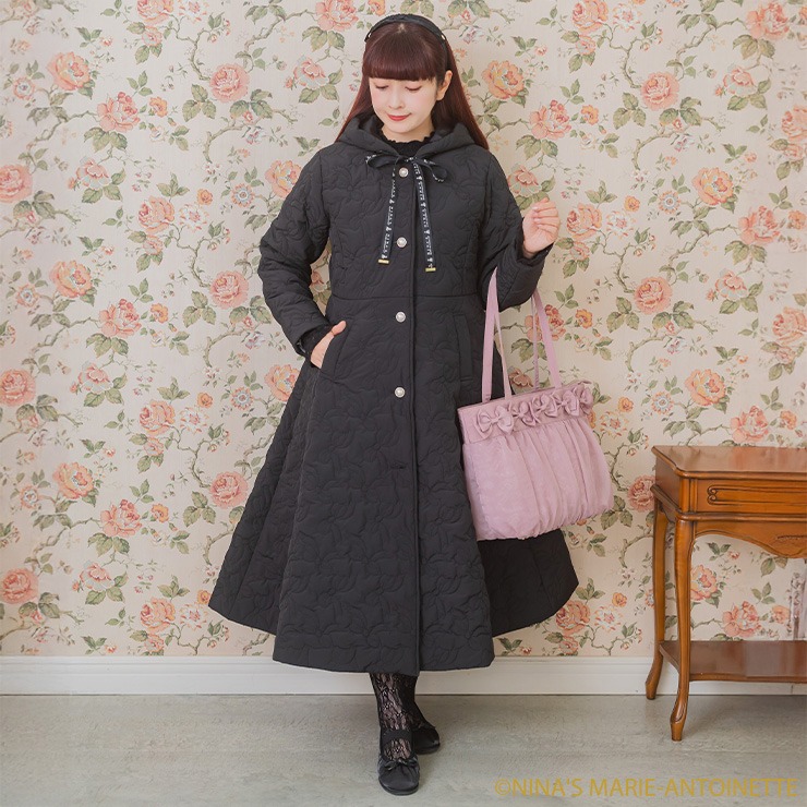 【正規品】Maria pipi ハートキルトコート 黒 青木美沙子 レディース キルトコート(青木美沙子×ニナス) | しまむら | しまむらパーク