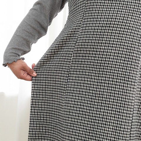 レディース　千鳥柄ジャンパースカート（Hina）
