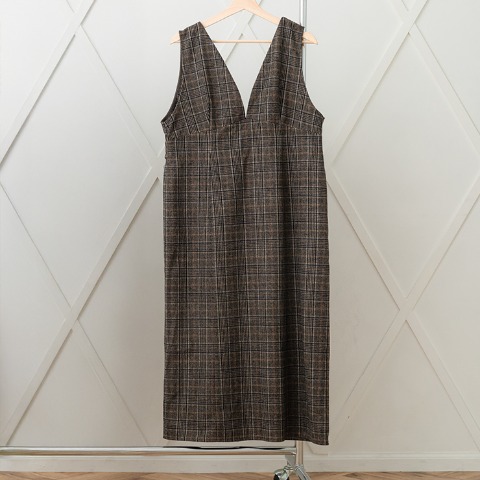 レディース　チェック柄ジャンパースカート（Hina）