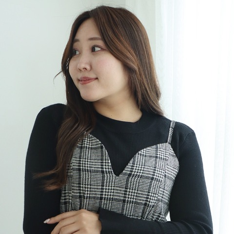 レディース　チェックキャミソールワンピース（Runa）