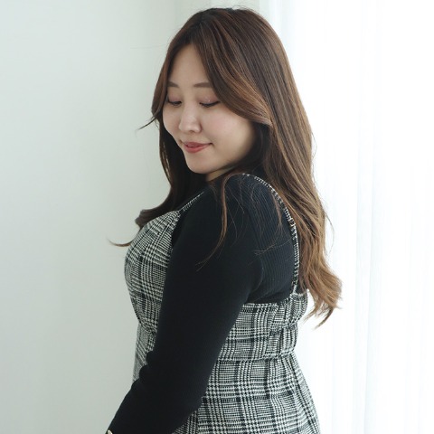 レディース　チェックキャミソールワンピース（Runa）