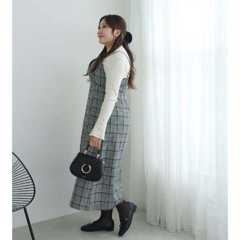 レディース　チェックキャミソールワンピース（Runa）