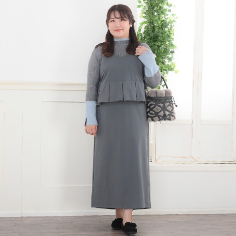 レディース　ペプラムキャミワンピース（Komachi）