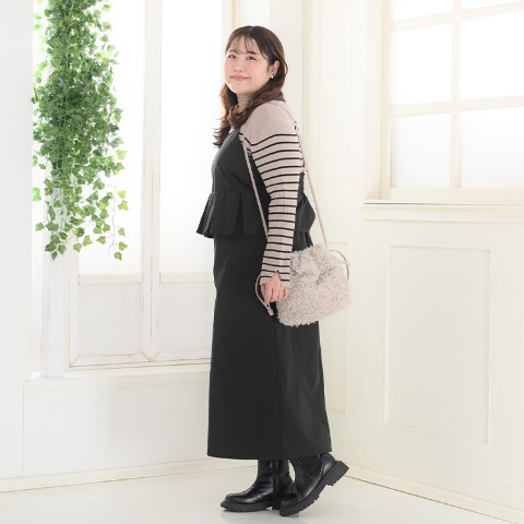 レディース　ペプラムキャミワンピース（Komachi）