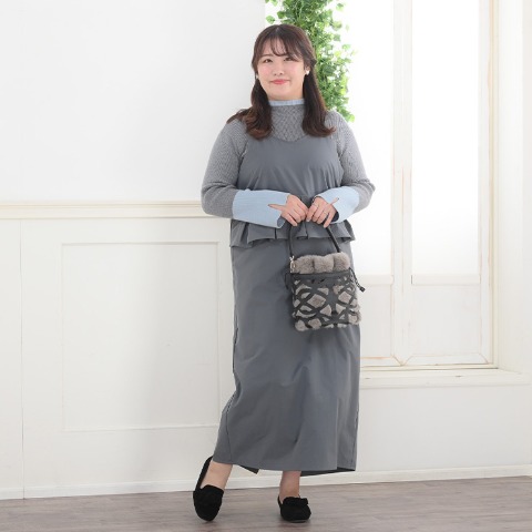 レディース　ペプラムキャミワンピース（Komachi）