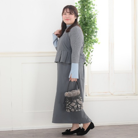 レディース　ペプラムキャミワンピース（Komachi）