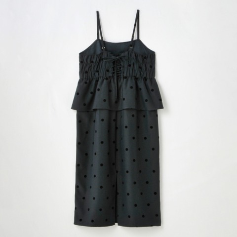 レディース　ペプラムドットジャンパースカート（Hina）