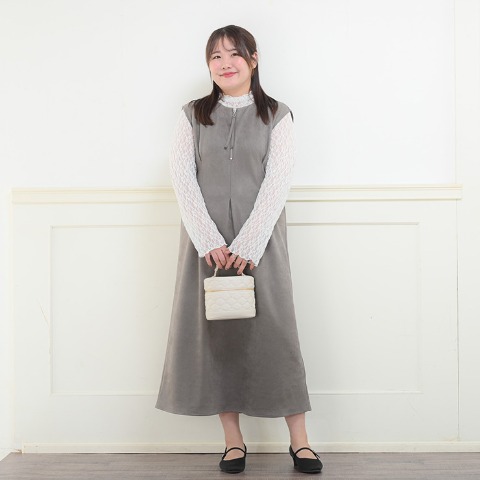 レディース　ハーフジップワンピース（komachi）