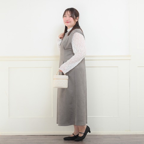 レディース　ハーフジップワンピース（komachi）