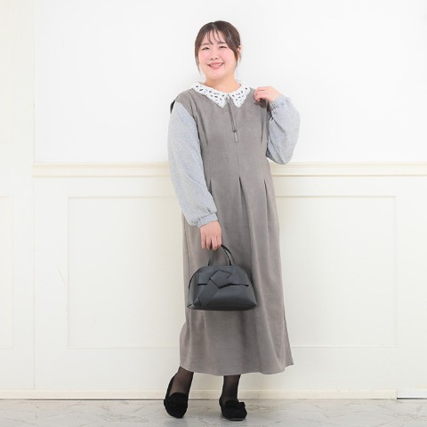 レディース　ハーフジップワンピース（komachi）