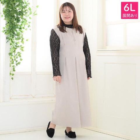 レディース　ハーフジップワンピース（komachi）