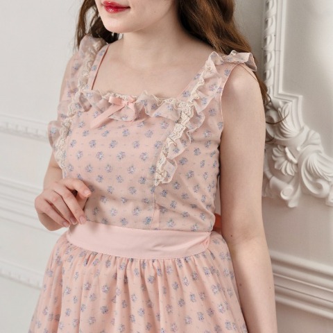 レディース　小花柄シアージャンパースカート（えりか）