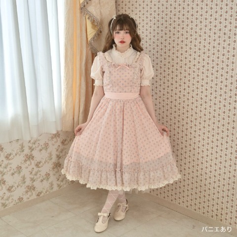 レディース　小花柄シアージャンパースカート（えりか）