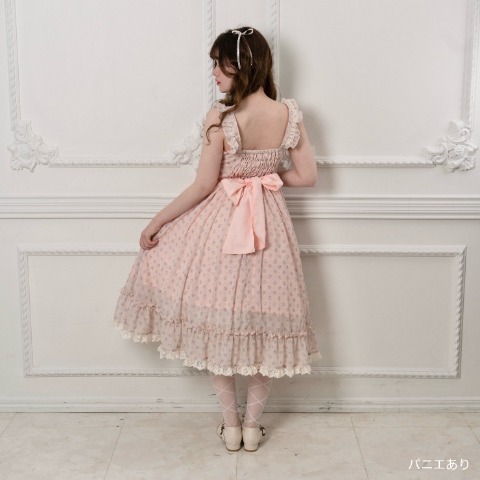 レディース　小花柄シアージャンパースカート（えりか）