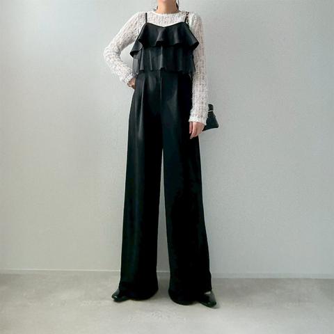 レディース　胸フリルオールインワン（misato）