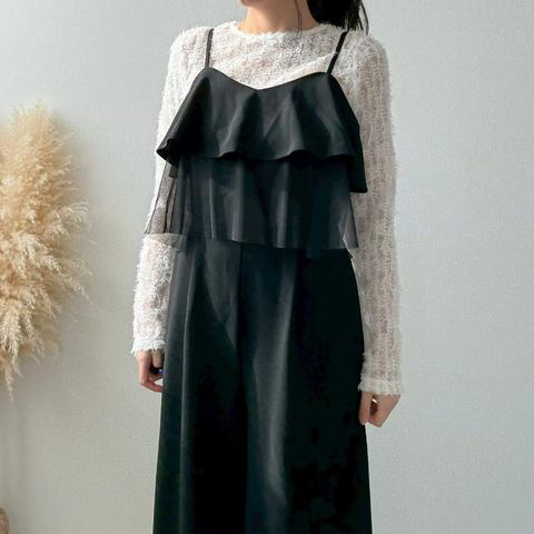 レディース　胸フリルオールインワン（misato）