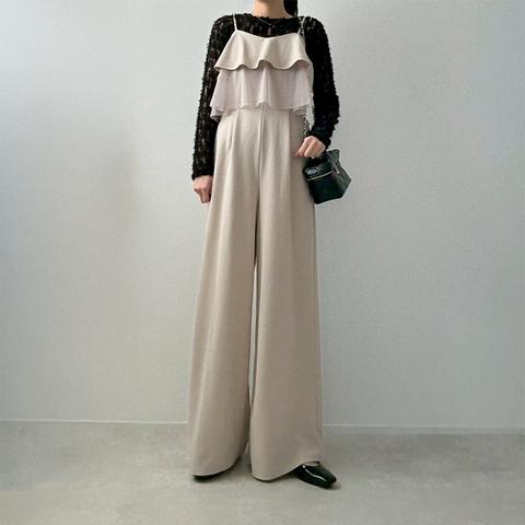 レディース　胸フリルオールインワン（misato）