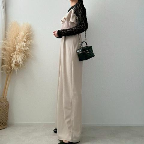 レディース　胸フリルオールインワン（misato）