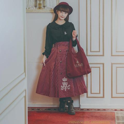 レディース　ストライププリーツスカート（青木美沙子×NINA’S）