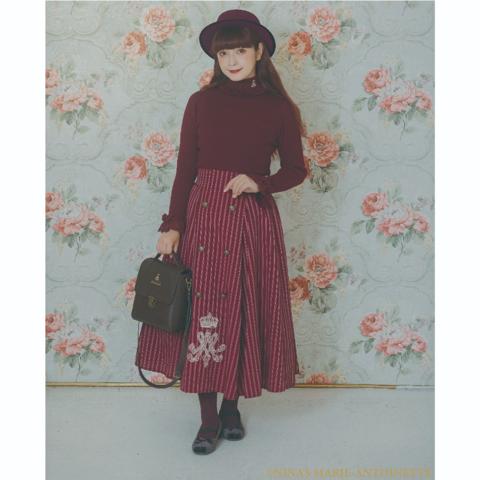 レディース　ストライププリーツスカート（青木美沙子×NINA’S）