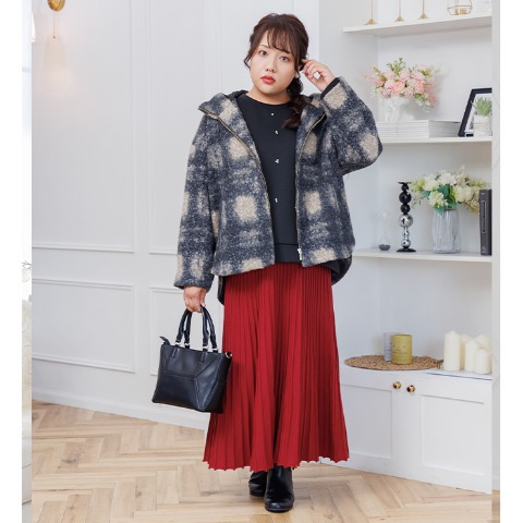 レディース　プリーツニットスカート（Hina）