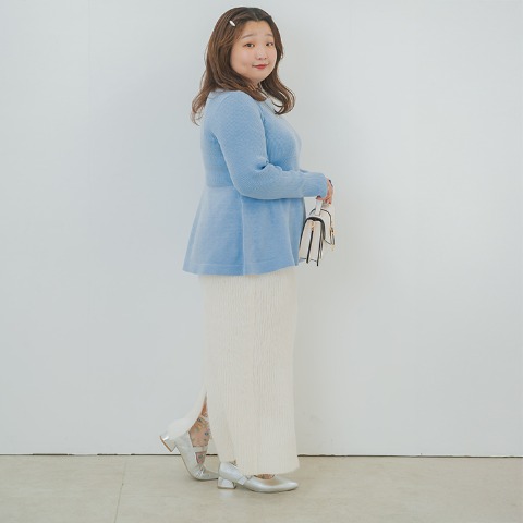 レディース　フェザーニットスカート（YUKI）