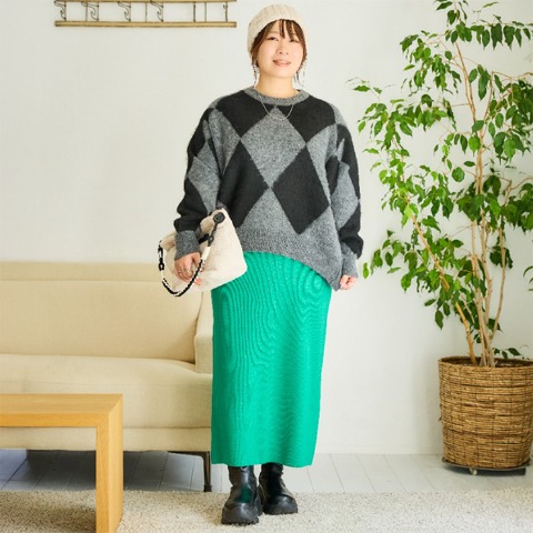 レディース　ニットナロースカート（おかだゆり）