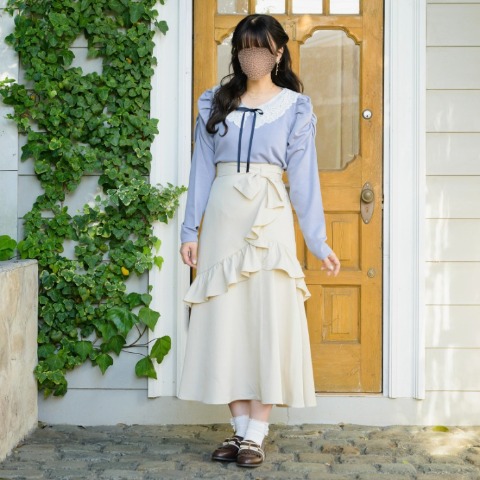 レディース　ラッフルデザインスカート（maki）