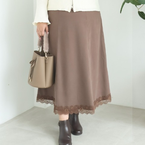 レディース　裾レーススカート（Kanna）