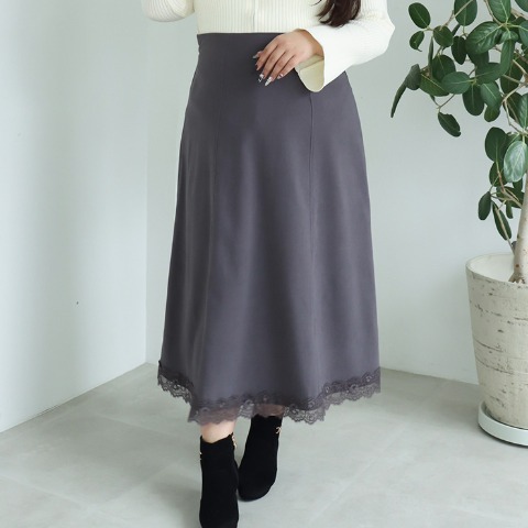 レディース　裾レーススカート（Kanna）