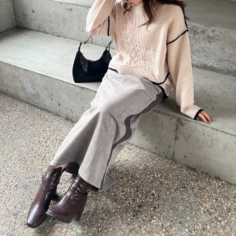 レディース　サイドラインナロースカート（YUI）