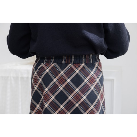 レディース　フレアチェックスカート(Hina)