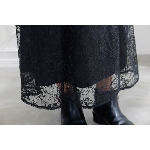 レディース　チュール刺しゅうスカート（Hina）