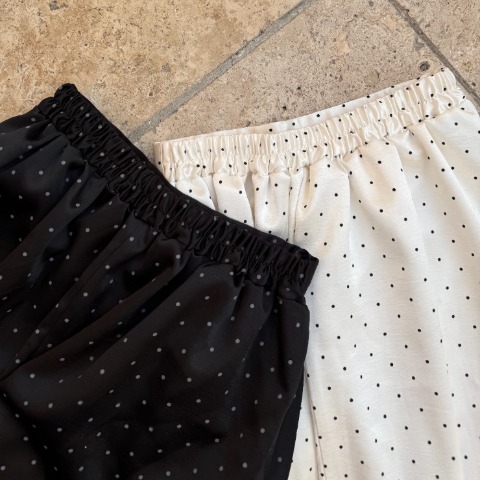 レディース　ドット柄フレアスカート（miyo）