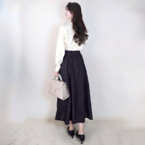 レディース　ツイードフレアスカート（門脇伶奈）