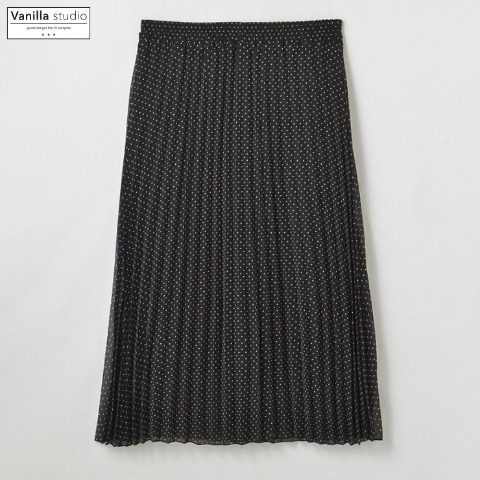 レディース　ドットプリーツスカート(Vanilla studio)