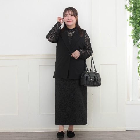 レディース　ジャガードナロースカート（komachi）