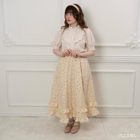 レディース　小花柄ボリュームフリルスカート（えりか）