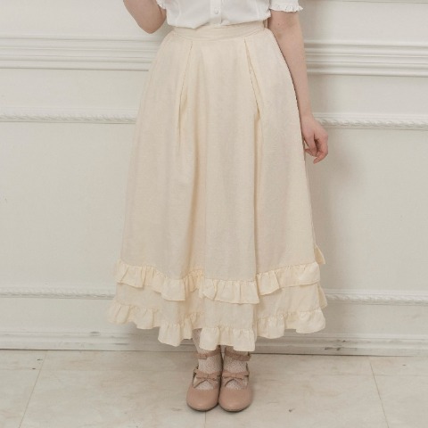 レディース　花柄ボリュームフリルスカート（えりか）