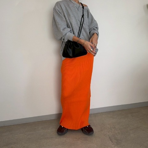 レディース　リブニットスカート（anna）