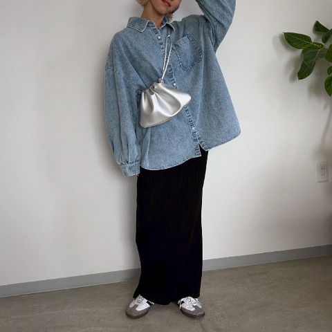 レディース　リブニットスカート（anna）