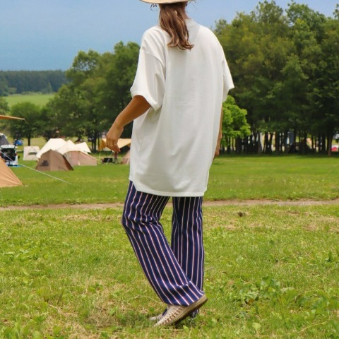 レディース　ストライプイージーパンツ（Nozomi）
