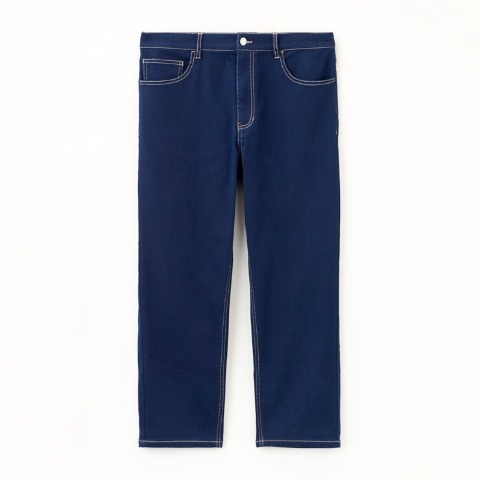 レディース　裏起毛テーパードデニムパンツ（すもも）