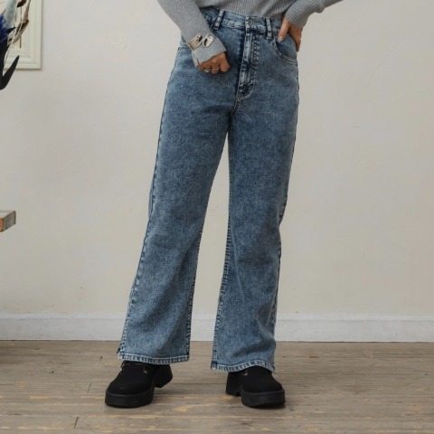 レディース　裏起毛デニムパンツ（Taiyou）